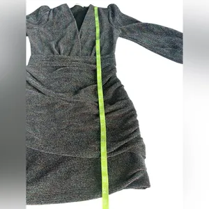 ASTR the Label Women's Meredith Metallic Long Sleeve Dress Size Medium thumbnail 11