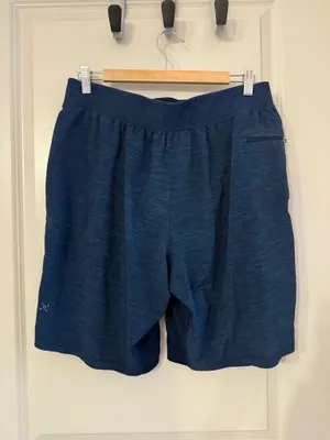 Lululemon T.H.E. Short Lined 9” Heather Blue Navy Size Large thumbnail 4