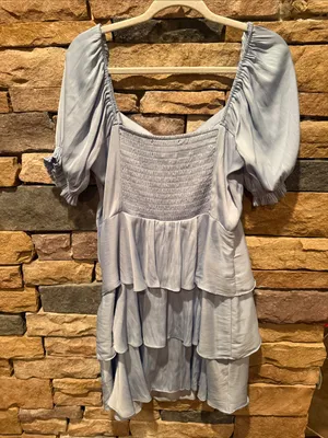 Altar'd State Draped Mini Dress in the color "Forever Blue"- XL thumbnail 4