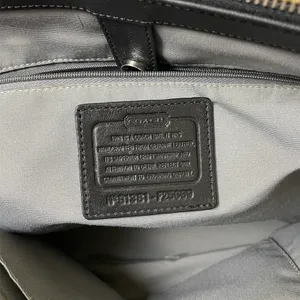 Coach | Vintage Black Peyton Leather Jordan Double-Zip Carryall Tote Purse Bag thumbnail 11