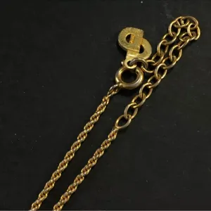 Vintage Dior CD logo crystal rhinestones necklace thumbnail 3