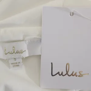 Lulus White Long Sleeve Mermaid Wedding Dress with Deep V-Neck NWT Size Small thumbnail 9