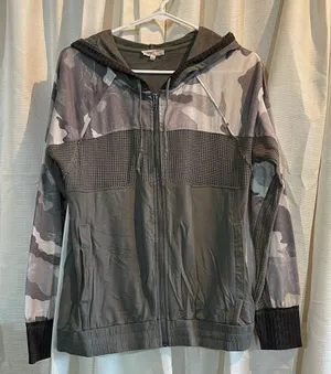 Mystree Camouflage and Mesh Panel Zip-Up Hoodie thumbnail 1