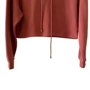 Wild Fable Cropped Boxy Hoodie Loopback Brown Soft Cozy Womens Sweatshirt SZ XS thumbnail 4