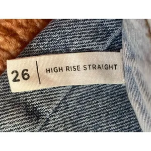 Pacsun Women's Mom Jeans Two Tone Cut and Sew Frayed High Rise Tapered Size 26 thumbnail 4