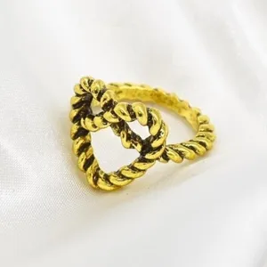 Twisted Gold Heart Ring thumbnail 5