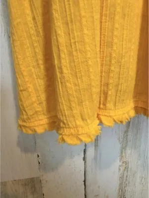 Sundance Womens XS Yellow Cotton Gauze Cross-Back Maxi Dress thumbnail 9