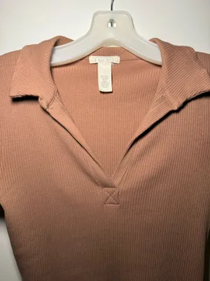 brown ribbed polo-style mini dress Golf Full Tilt Collared Women’s Small thumbnail 3