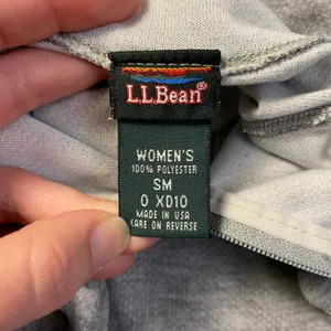 L.L. Bean Vintage Gray Womens Quarter Zip Pull Over Long Sleeve‎ Top Size S thumbnail 2
