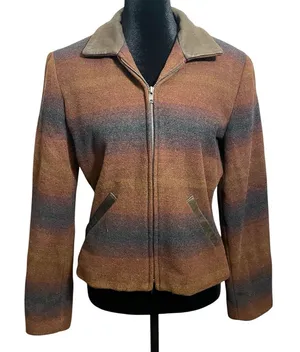 Breeches Lambswool Cashmere blend Vintage Zip Jacket Size M thumbnail 1