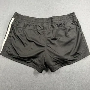 Adidas Running Shorts Womens Medium Black 3 Stripes Mesh Elastic Waist thumbnail 4
