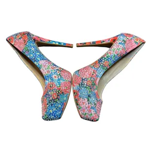 Gianni Bini Shoes Womens Size‎ 6.5 Floral Rhinestone Pumps Stiletto Heels thumbnail 8