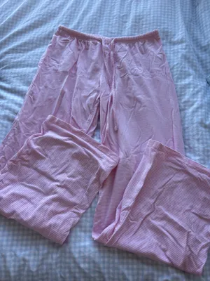Edikted Pink Striped Pants thumbnail 1