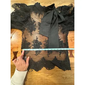 Women's EillyBazar Black Lace Blouse M Size M thumbnail 9