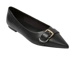 NWT A New Day Valentina Pointed Toe Buckle Ballet Flats 94462480 Black 7.5M thumbnail 1