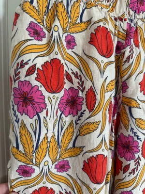 Floral linen pants thumbnail 3