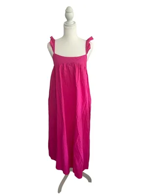 SHOW ME YOUR MUMU Pink Smocked Maxi Sundress Size XS thumbnail 4