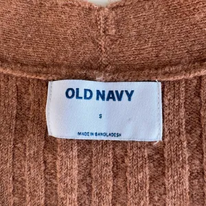 Old Navy Cognac Tan Wide Rib V Neck Cardigan Sweater Size Small thumbnail 6