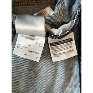 Levi's Hybrid Original Denim Sweatshirt Hoodie Trucker Jacket Medium Blue Gray thumbnail 12