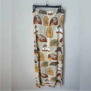 NWT paper heart Strapless Palm Print Maxi Dress size XL thumbnail 8