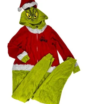 Dr. Seuss Grinch Costume Red and Green thumbnail 1