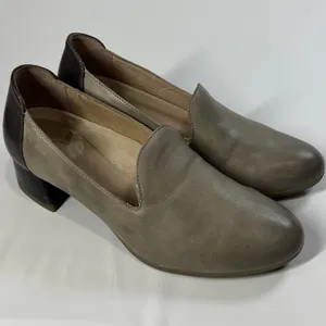 Dansko Preston Heeled Loafers Stone Nubuck‎ & Black Leather Comfort EU 37 US 7 thumbnail 2