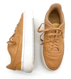 Nike Court Vision Alta Platform Sneakers Women’s Sz 8.5 Light Cognac Tan Leather thumbnail 1