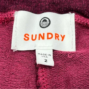 Sundry Jogger Womens Size 2 Medium 8‎ - 10 Burgundy Wine Pull-on Pant Pockets thumbnail 2