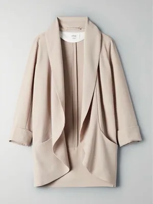 NWT Aritzia wilfred chevalier blazer cool beige office preppy minimalist sz 10 thumbnail 2