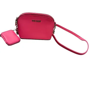 Steve Madden Bmaggie Crossbody Bag Hot Pink‎ Dome Purse Chain Strap AirPod Case thumbnail 2