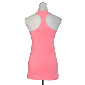 Lululemon Racetrack Tank Top No Size Pink Coral Bright Waist Length Workout Gym thumbnail 3