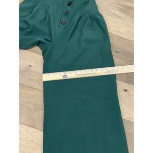 Jealous Tomato Green High Waist Wide Leg Pants Front Button Detail Pleated Sz L thumbnail 7