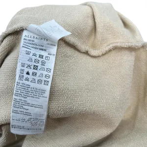 AllSaints Xonda Hoodie Dress Sweatshirt Zip‎ 1/4 Zip Beige Cream Size Small thumbnail 15