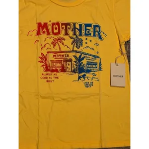 Mother The Boxy Goodie Goodie Yellow‎ Graphic T-Shirt Almost As Good As Best XS thumbnail 5