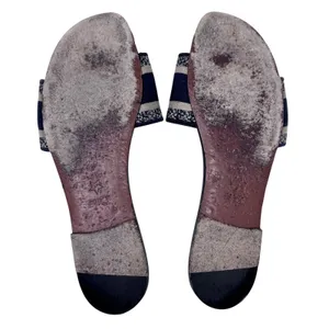 CHRISTIAN DIOR Dway Navy Blue Slide Sandal Embroidered Logo EU 40.5 US 10.5 thumbnail 11