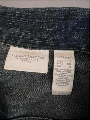 Women'sw Liz Claiborne Blue Denim Jean Jacket Size S thumbnail 7