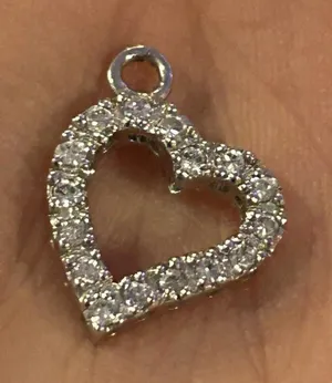 Heart Shape pendant charm 925 sterling silver i41 thumbnail 1