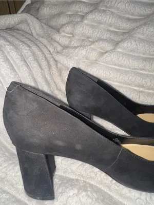 Marc Fisher Zala Black Suede Block Heel Pumps Size 6.5 thumbnail 7