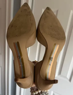 Sam Edelman Nude Pump Jaina Heels Leather Women's Size: 7.5 thumbnail 9