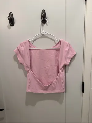 Pink Short Sleeve Women's Top thumbnail 2