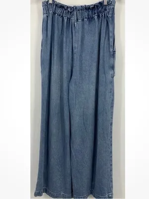 Young Fabulous & Broke Womens Paperbag Medium Wash Wide Leg Jeans Size Medium thumbnail 4