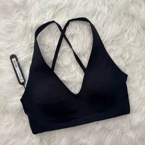 Nike Skims Shine V-Neck Bra Obsidian Small thumbnail 4