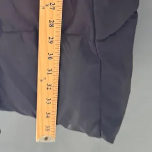 LOFT Women Black Puffer Jacket Shawl Collar Snap Front Quilted Long Coat Size S thumbnail 7