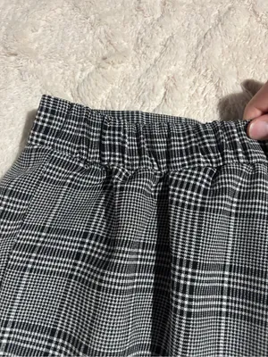 H&M plaid fitted pants size 2 thumbnail 2