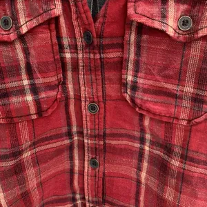 Free People Runaway Plaid & Denim Mixed Media High Low Button Down Shirt M thumbnail 10