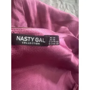 Nasty Gal Satin V Neck Ruched Bust Mini Dress SIZE 10 thumbnail 9