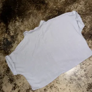 HYFVE Blue Cropped Button Up Top thumbnail 3