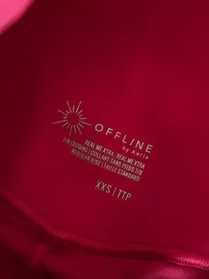 Aerie Offline Pink Real Me Xtra 7/8 Leggings size XXS thumbnail 4