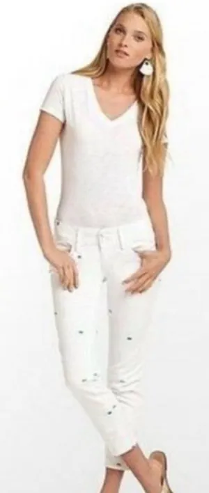 Lilly Pulitzer Resort White Worth Skinny Mini Rainbow Fish Jeans Pants NWT thumbnail 1