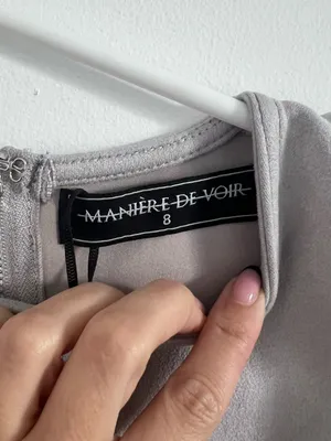 Maniere De Voir Gray Structured Crop Top Corset Y2K Moto Contrast Stitch thumbnail 2